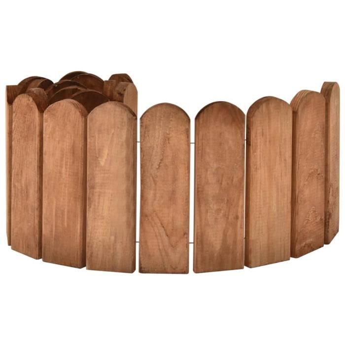 KAI Rouleau de bordure Marron 120 cm Bois de pin imprégné