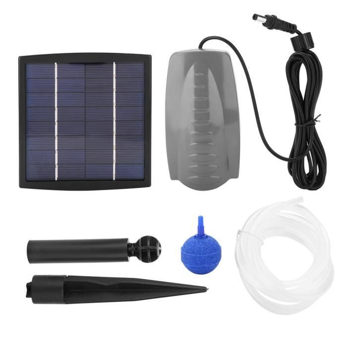 COC Pompe à eau à énergie solaire aérateur d'air en oxygène en pierre de bassin pour décoration de jardin de petit bassin