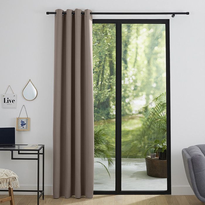 Rideaux occultant taupe foncé 140 x 260 cm