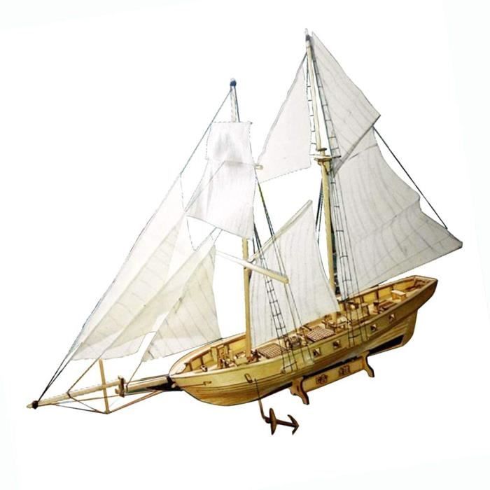 Kits de modélisme de bateaux Hellery Bois Nautique Maquette de Voilier Bateau À Voile Cadeau Décoration Améliorer Capaci 92033