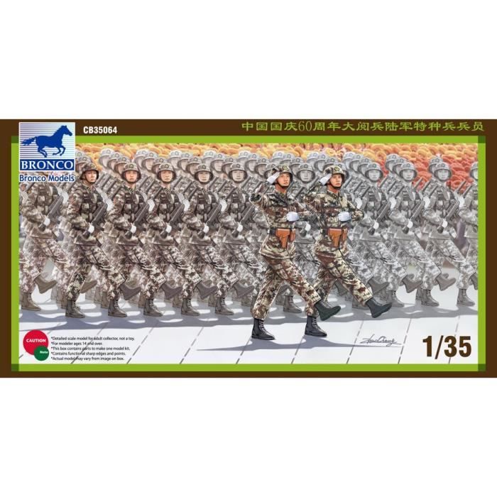 Maquette Militaire 1-35 Soldat Force spéciale PLA sur le défilé de la Journée nationale CB35064