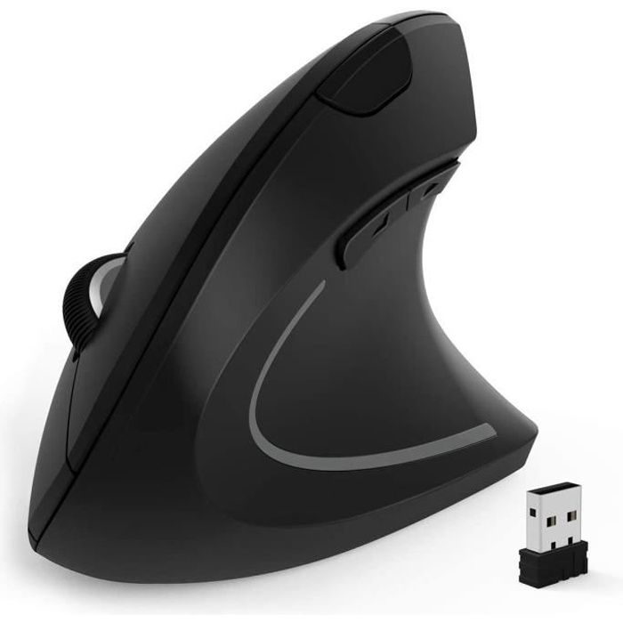Souris verticale sans fil Souris ergonomique 2,4 g Souris de jeu