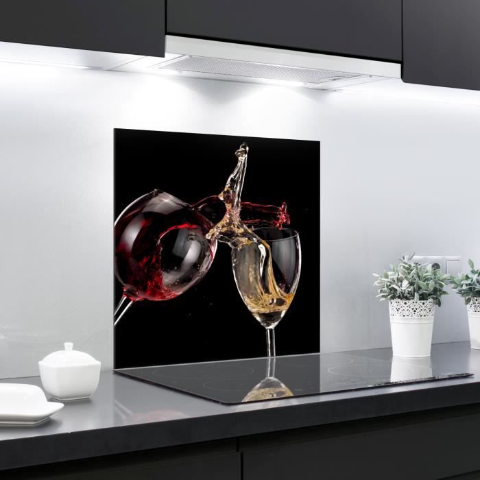 Panneaux imprimés de cuisine de crédence en verre verre trempé 60x65cm