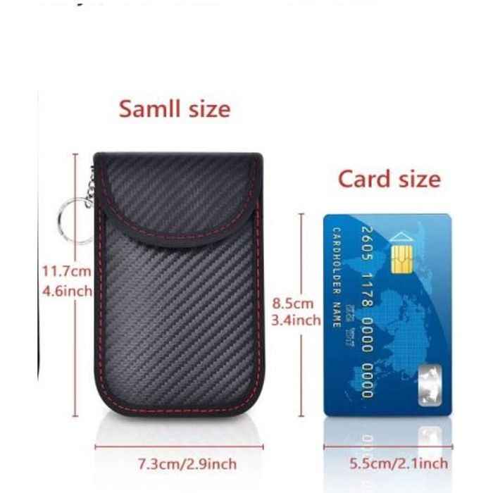 pochette anti rfid carte,Boiture Clef Pochette Anti RFID,Etui Blocage RFID pour Clef Voiture Keyless, Protection Antivol anti Pirata
