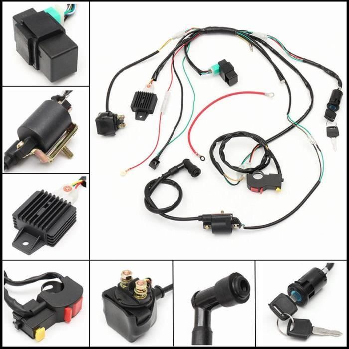 Bobines d'allumage,Assemblage de bobines de câblage CDI, 50, 70, 90, 110 CC, pour ATV, Kit de Quad électrique, accessoires de