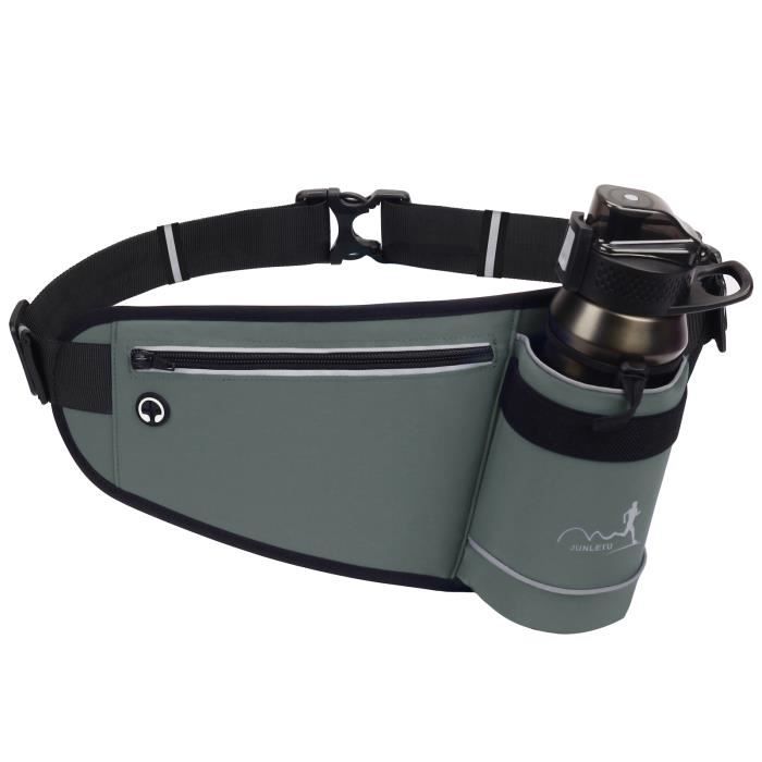 Sac de ceinture de taille d'hydratation de sports de plein air avec support de bouteille d'eau pour le jogging course à pied -d
