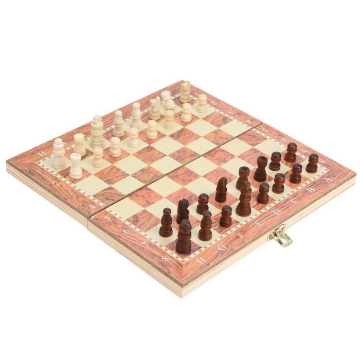 Jeu d'échecs international, jeu d'échecs à carreaux, portable pour jeu de table enfants cadeau d'anniversaire adultes