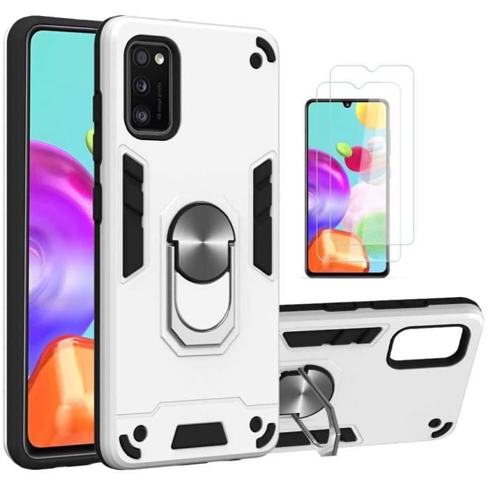Coque Samsung Galaxy A41,avec rotative degrés Anneau Support Bague Rotative,Couche Renforcée Défense Bumper TPU Silicone AntiNR