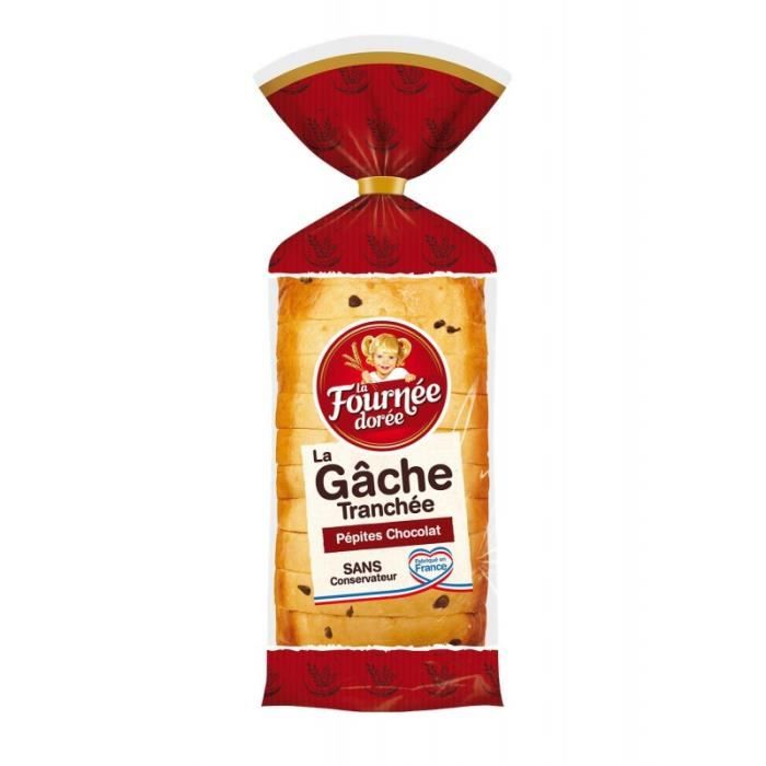 LA FOURNEE DOREE - Gâche Tranchée Aux Pépites De Chocolat 500G - Lot De 4