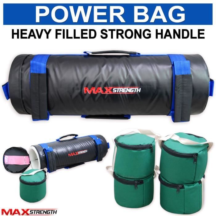 Max Strength Boxe Power Bag Sac de sable Cross Fit Exercise Training MMA Sacs de poids 20kg