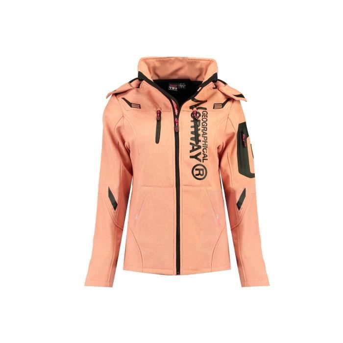 Softshell Femme Geographical Norway Truffe Corail