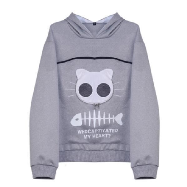pull à capuche homme,Sweat à capuche kangourou chien Animal patte livraison directe pulls chat amoureux calin poche sweat poche Ani