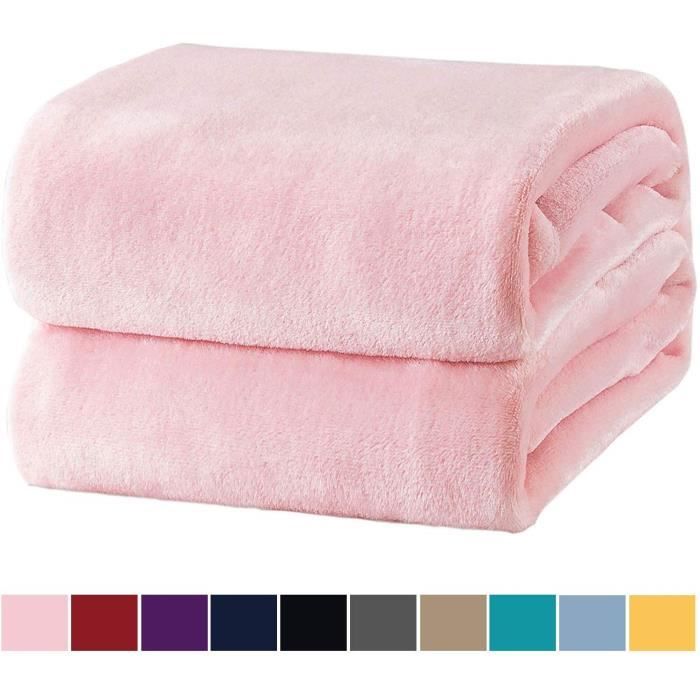 Plaid Polaire Rose