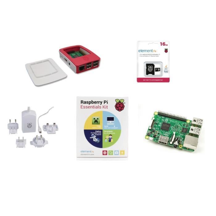 Les lecteurs multimédias Raspberry Pi RP3KIT3 Le 3 Essentials Kit