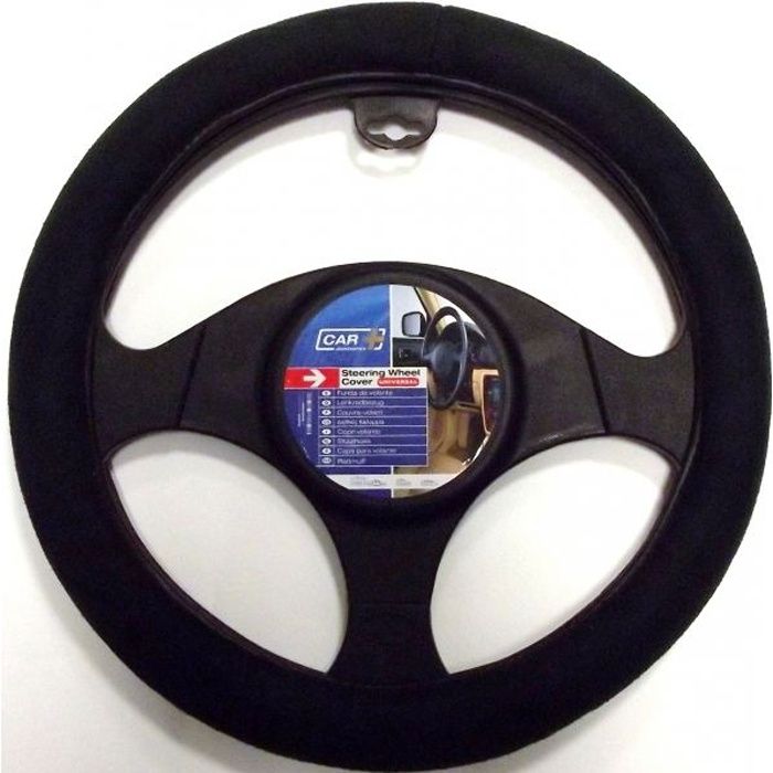 couvre volant velour noir 37/39cm