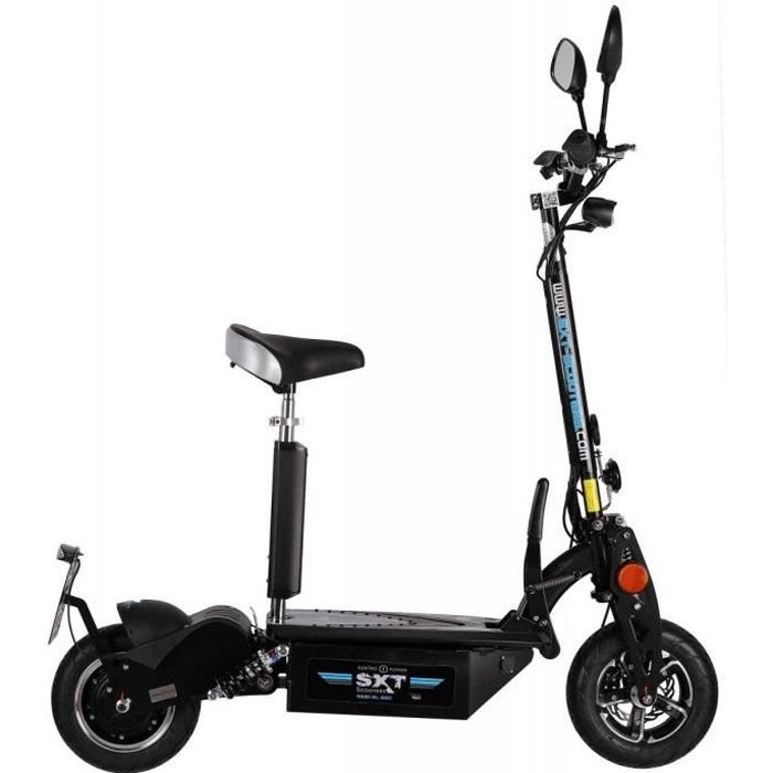 Trottinette électrique SXT Scooters 1000 XL EEC Facelift Homologuée Route Noire Batterie Plomb 48V 12 Ah