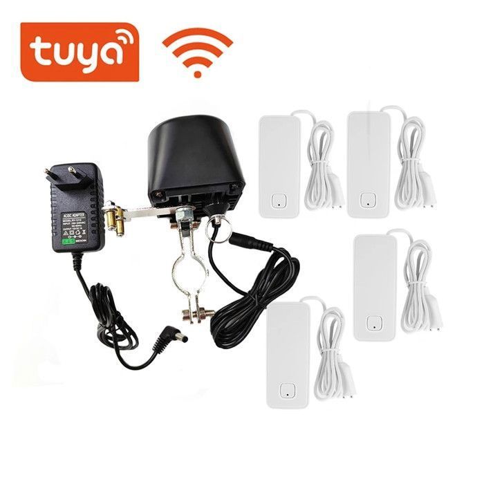 Pack De 4 Détecteurs De Fuites D'eau Sans Fil GRSICO + Passerelle - Alerte Smartphone
