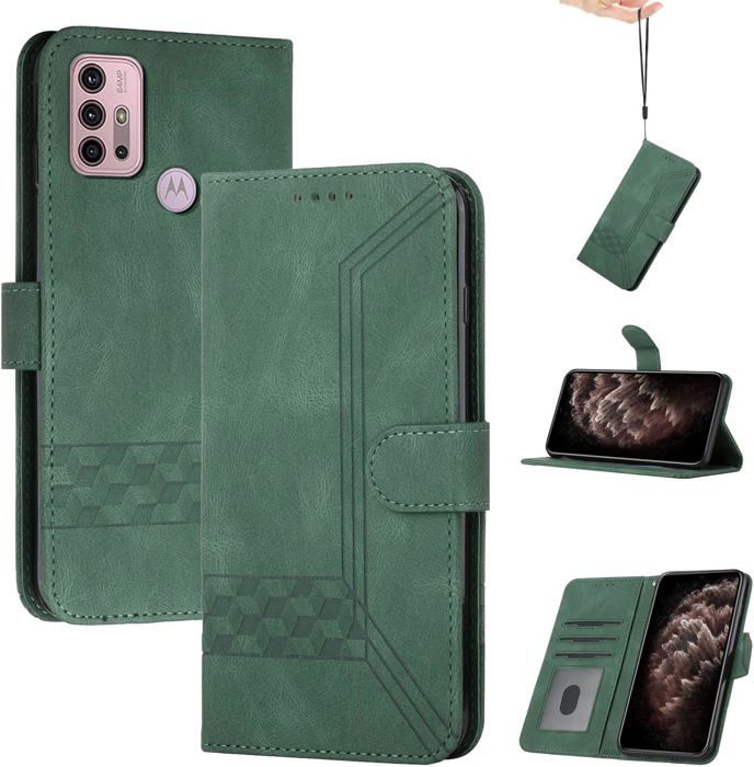 Étui Portefeuille Magnétique Pour Motorola Moto G10/G30 - Simili Cuir, Ultra Fin, Avec Emplacements Cartes - Noir