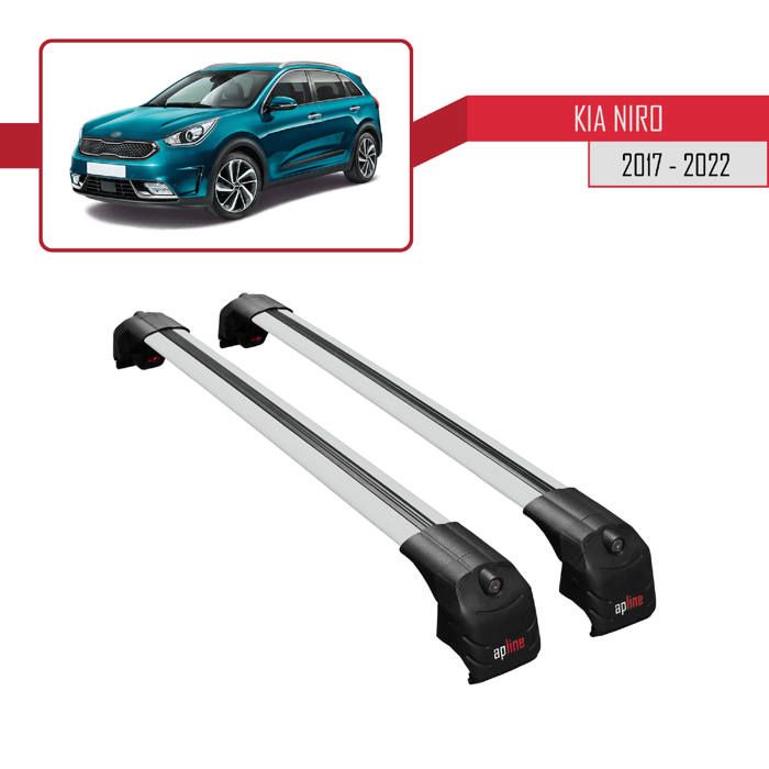 Barres de Toit ACE-2 Railing pour Kia Niro (DE) 2017-2022 - Gris - Aluminium - Charge utile maximale de 75 kg - Auto Barres de Toit ACE-2 Railing pour Kia Niro (DE) 2017-2022 - Gris - Aluminium - Charge utile maximale de 75 kg - Auto