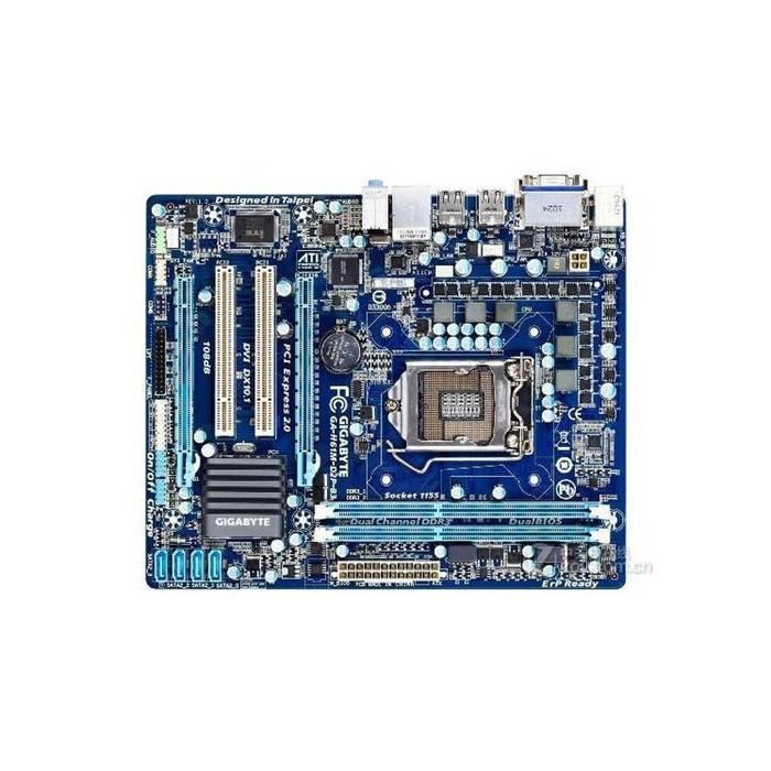 Carte mère GIGABYTE GA-H61M-D2P-B3 Intel H61 Socket LGA1155 2xDDR3 SDRAM 16GB Micro ATX Reconditionné - Gigabyte reconditionné disponible sur Cdiscount Seconde Vie