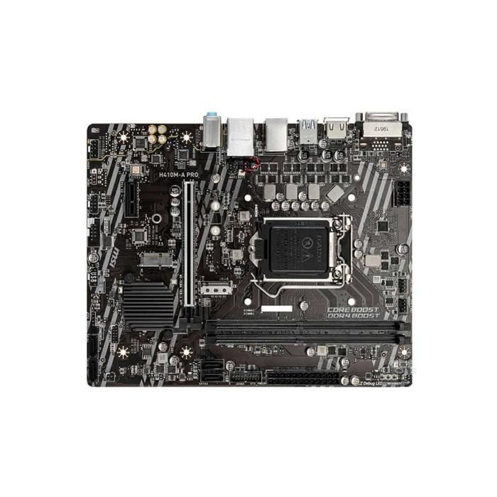 Carte mère MSI H410M-A PRO Intel H410 LGA 1200 2xDDR4 SDRAM 64 Go Micro ATX - Msi