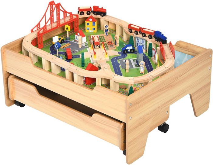 Circuit De Train électrique Flexible 88 Pièces - Wagon Motorisé, Parcours 3D Anti-gravité, Jeu De Construction Créatif