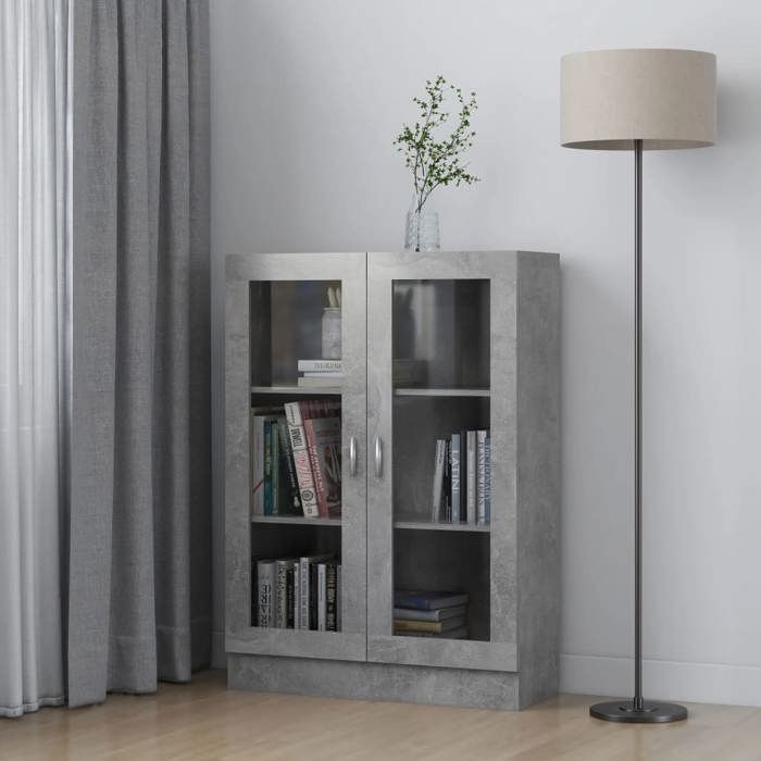 Meuble de rangement | Armoire à vitrine Chêne sonoma 82,5x30,5x115 cm Bois ingénierie CFW101489 | Leroy Merlin