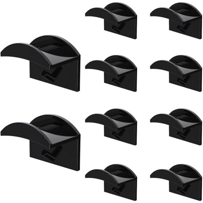 10 noir Crochet à Chapeau Crochets de Chapeaux Support Mural supports muraux pour casquettes de baseball installation facile pas
