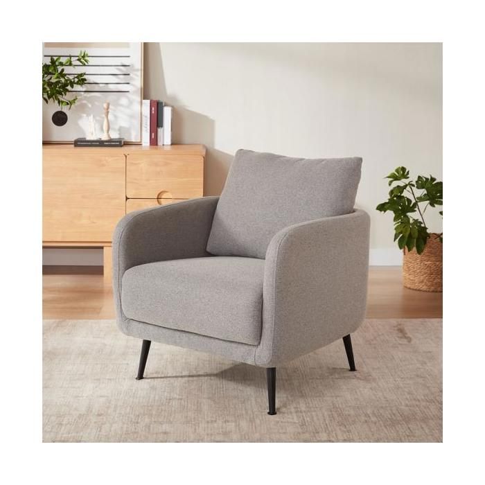 Fauteuil Scandinave Vintage MARIE – Velours Côtelé Kaki, Accoudoirs Bois Courbé – 65x84x74 Cm