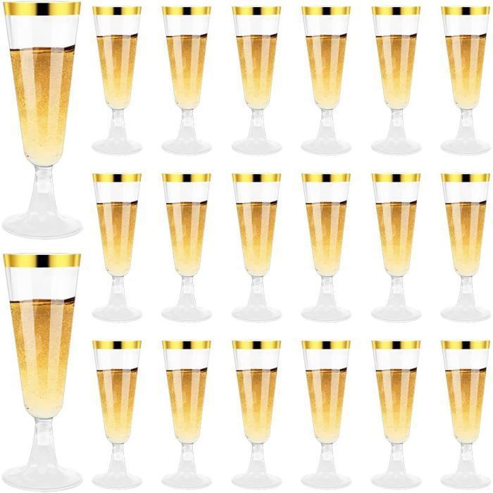 Flûte à Champagne "30 Ans" Pailletée Or - Lot De 2 Verres à Pied - Idée Cadeau Pour 30e Anniversaire