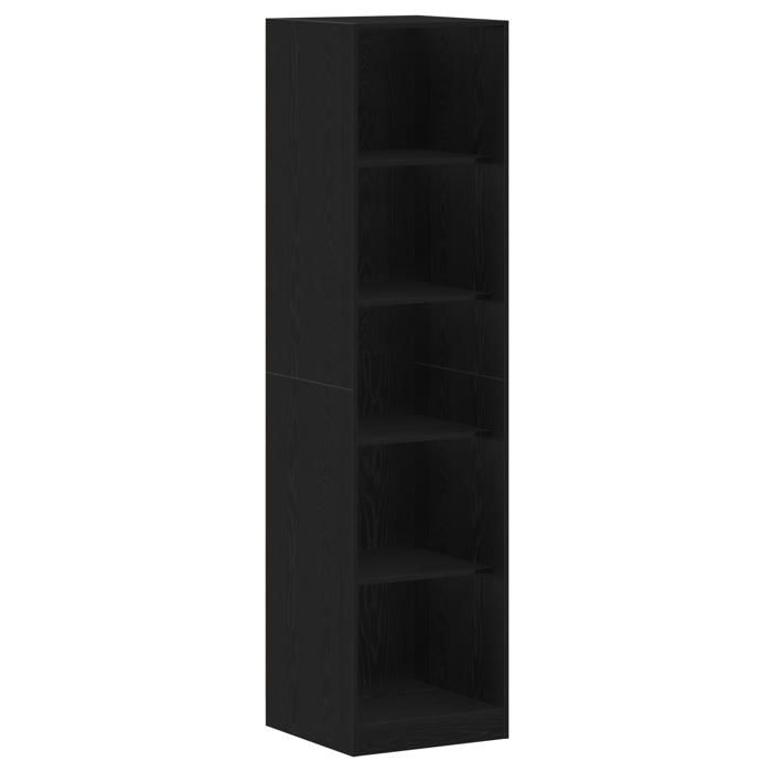 PROMOTION Armoire Noire Chêne 50x50x200 cm - Bois dingénierie 26032 - BestMeuble
