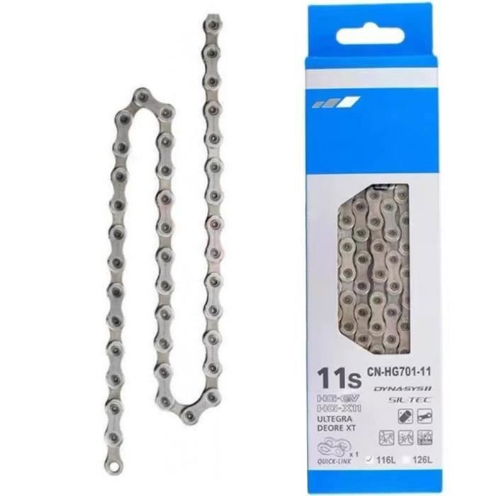 Chaîne De Vélo 6/7/8 Vitesses – 116 Maillons, 1/2 X 3/32, Revêtement Inoxydable Argenté Anti-rouille Pour VTT Et Route