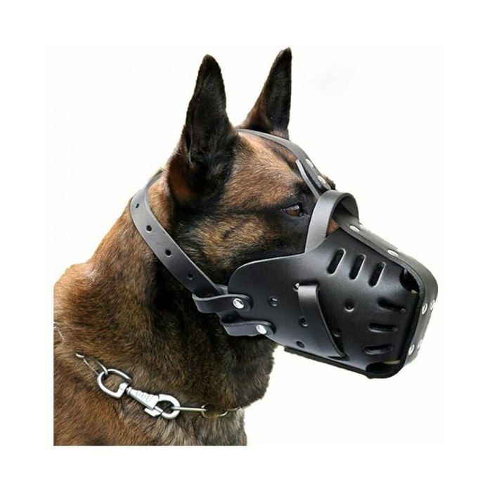 Comparer les prix de M Muselières pour Animaux de CompagnieCuir Fait àChiens Taille Moyenne et GrandeBerger Allemand DobermanMasques Anti-Morsure Le