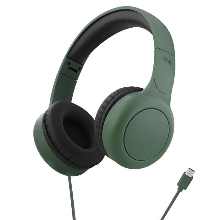 Casque Audio Filaire USB-C - T’nB - Tonality Link - Arceau Réglable - Micro Intégré - Vert