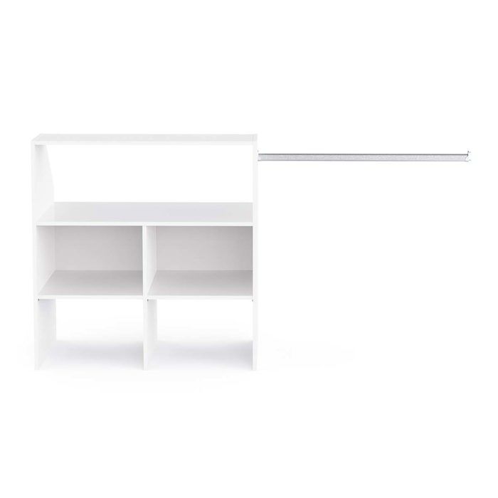 Module de rangement sous comble avec penderie et étagère couleur blanc mat - Largeur 171 5 x Profondeur 50 x Hauteur 90 7 cm