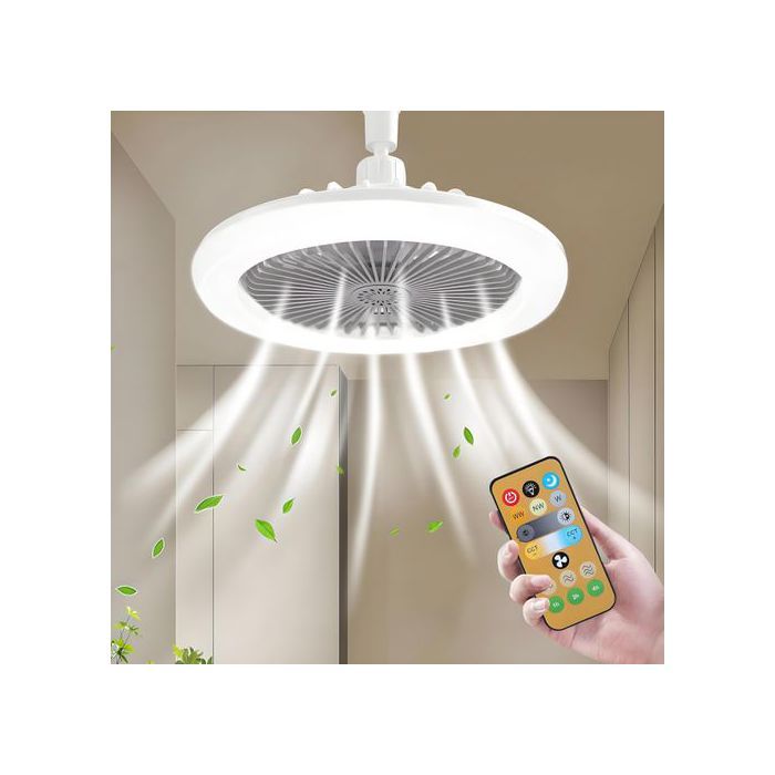 Ventilateur de Plafond - SUNSHINE SMILE - 30W LED - Télécommande - Silencieux - 3 Couleurs - Sunshine Smile