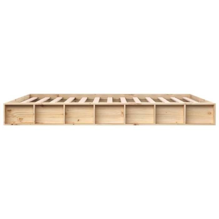 Remise 2026®Structure de lit double - Cadre de lit - sans matelas - 120x200cm - Bois massif 621 5716352