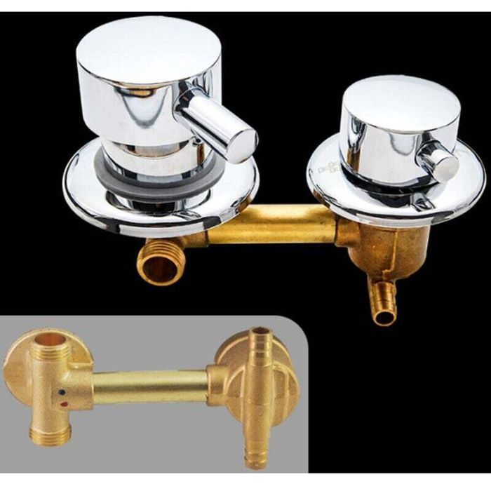 2 Voies Mitigeur Thermostatique Robinets De DoucheLaiton Douche Robinet CabineMitigeur Cabine De Douche Entraxe 10CmIntubation