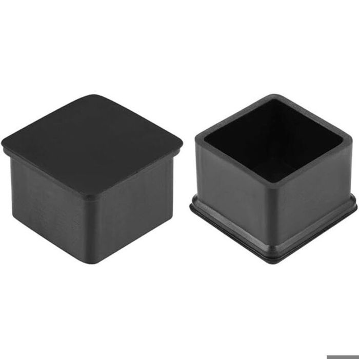 Embout Pied Chaise Caoutchouc 40mm x 40mm Meuble Carrée Pied Table Capuchon Couverture 4Pcs