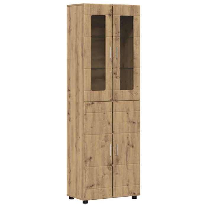 Armoire haute - vidaXL - colonne de rangement - bois dingénierie - chêne artisanal - 60 x 35 x 182 cm - 4 portes à charnières{bfk18