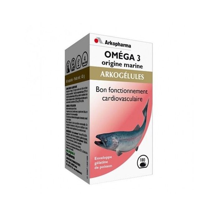 Arkopharma Arkogélules Oméga 3 Origine Marine 180 Gélules | Newpharma