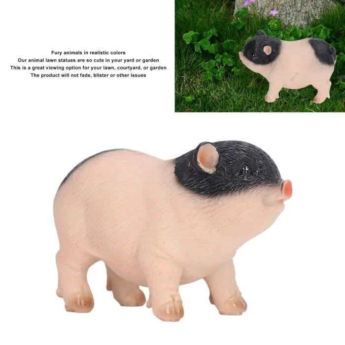 Statue de cochon de jardin Statue de jardin de cochon mignon Figurine d