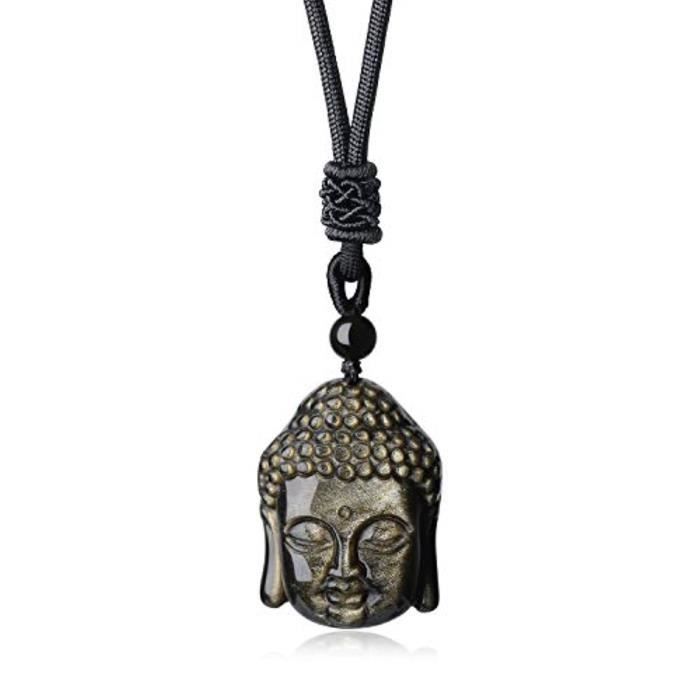 Bouddha bijoux pendentif métal mat cuivre entre pièce 2 œillets 30x20mm HXB