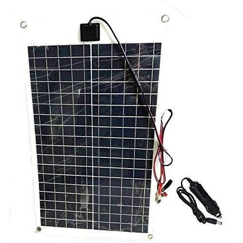 Panneau Solaire Souple 100W 18V Monocristallin - Flexible Pour Toit Voiture Bateau Camping-Car, Charge Batterie Hors Réseau