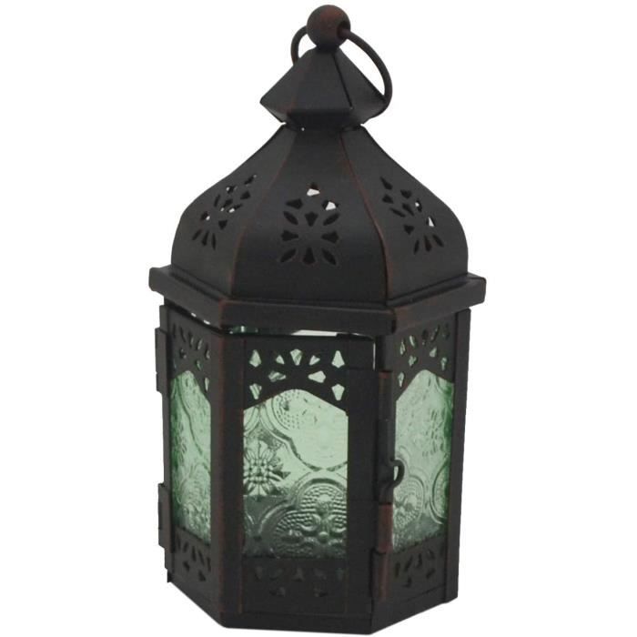 Lanterne Marocaine Décorative Rebecca Mobili - Métal Et Verre - H17xL9xP8 Cm - Pour Bougie, Intérieur Ou Extérieur