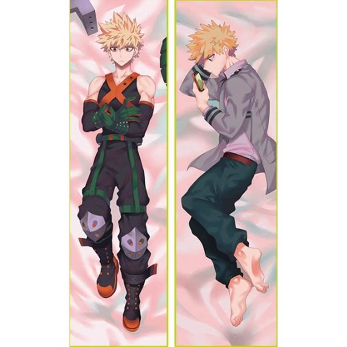 Coussin Peluche Bakugou My Hero Academia - Taille 35 Cm, Velours, Rembourrage Coton PP, Décoration Anime