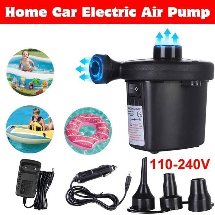 Pompe Electrique Gonfleur - SDLOGAL - 110V-240V - 3 Buses - Idéale pour Camping et Maison - Compacte