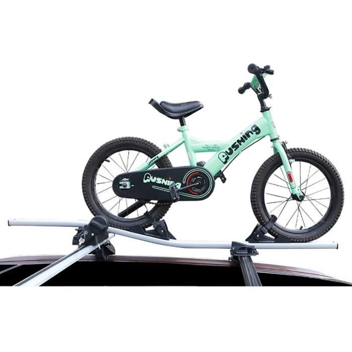 Porte-Vélos Vertical Universel - Montage Sur Toit De Voiture - Support Alu/Nylon Noir