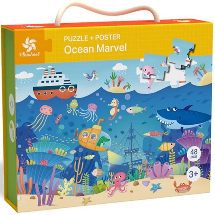 Puzzle en Bois Océan pour Enfant de 4-5 Ans - Top bright - 48