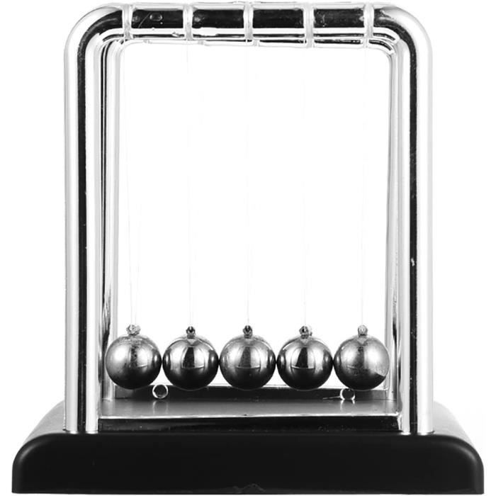 Berceau De Newton Avec Cadre Métal - 7 Boules, Décoration Bureau, 22,9 X 17,9 X 14,9 Cm